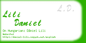 lili daniel business card