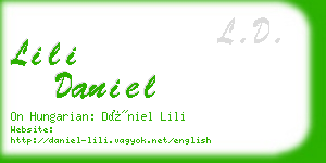 lili daniel business card